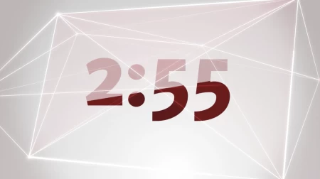 Gray and Red Plexus Lines and Shapes Countdown with Music