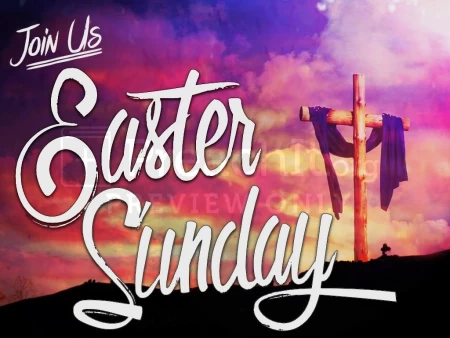 Easter Welcome Purple Cross