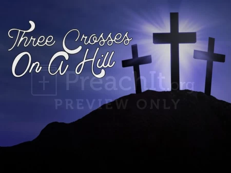Three Crosses on a hill