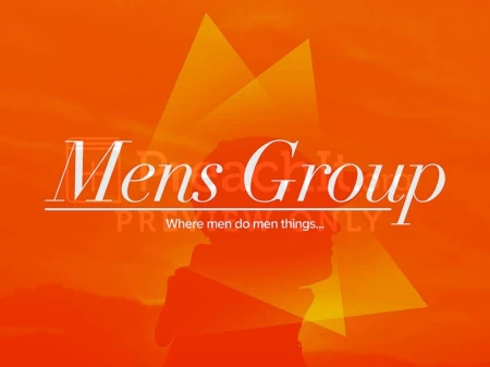Mens Group Orange Abstract