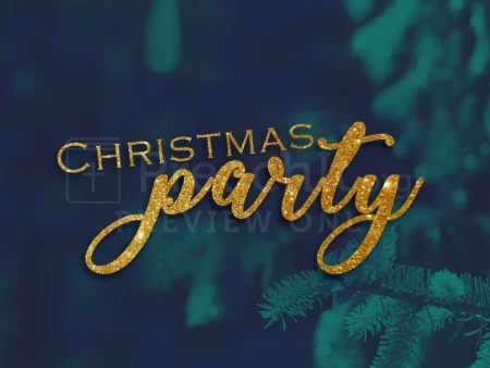 Gold Teal Christmas Party