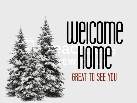 Christmas Welcome Trees White