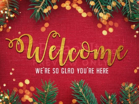 Christmas Welcome Red Holly