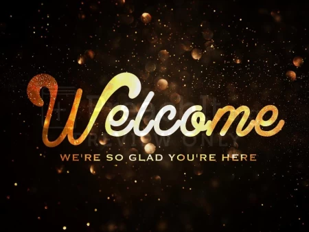 Christmas Welcome Gold Black