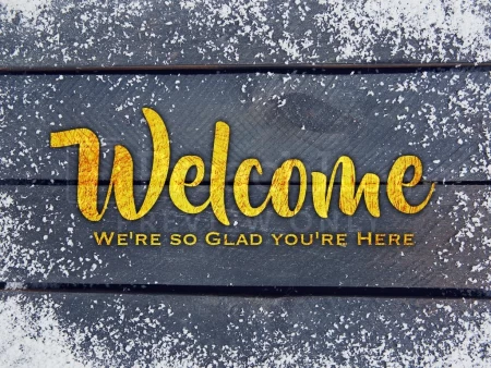 Christmas Welcome Snow Yellow