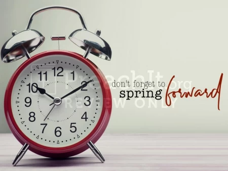 Spring Forward Red Clock