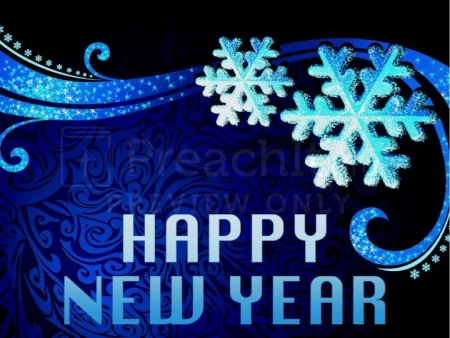 Happy New Year Snowflake