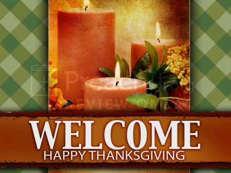Welcome Thanksgiving Candles