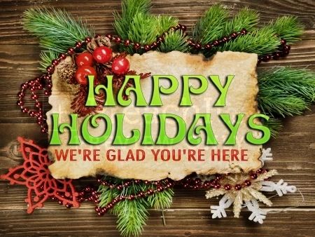 Welcome Happy Holidays Christmas