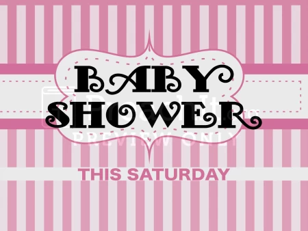 Baby Shower Pink Stripes