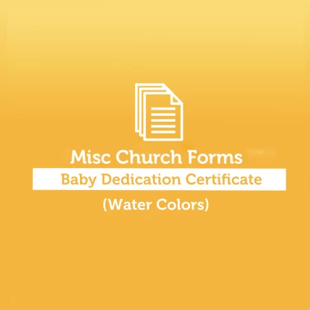 Baby Dedication Certificate Watercolors
