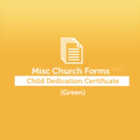 Child Dedication Certificate