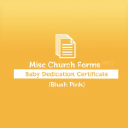 Baby Dedication Certificate Pink