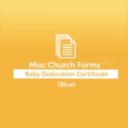 Baby Dedication Certificate Blue