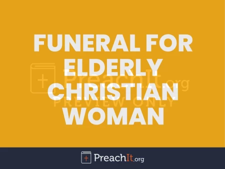 Funeral for Elderly Christian Woman